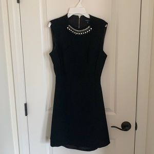 Mini - Midi Black Dress with Semi Open Back